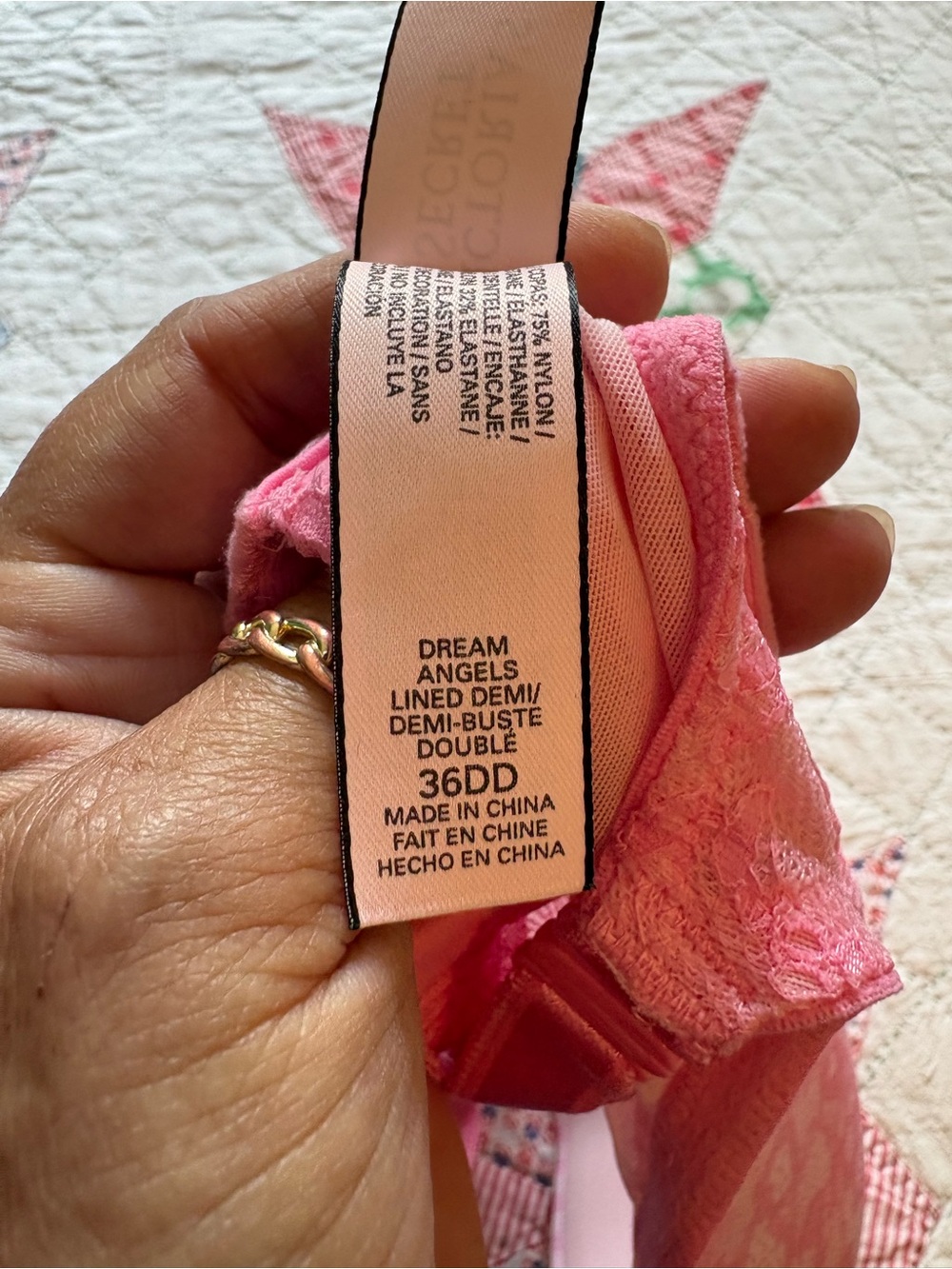 Victoria's Secret Pink Lace Push-Up Bra - Picture 5 of 5